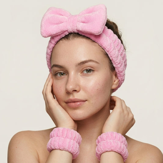 Kit Skincare AUROPI | Vincha + Muñequeras Anti-Goteo